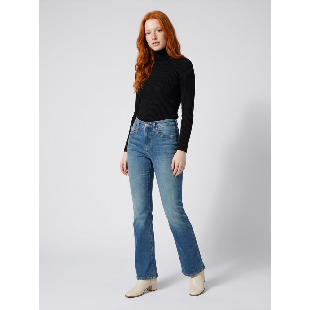 Edwin Lark Flashback Flare High Rise Jeans Blue Size 25 NWT